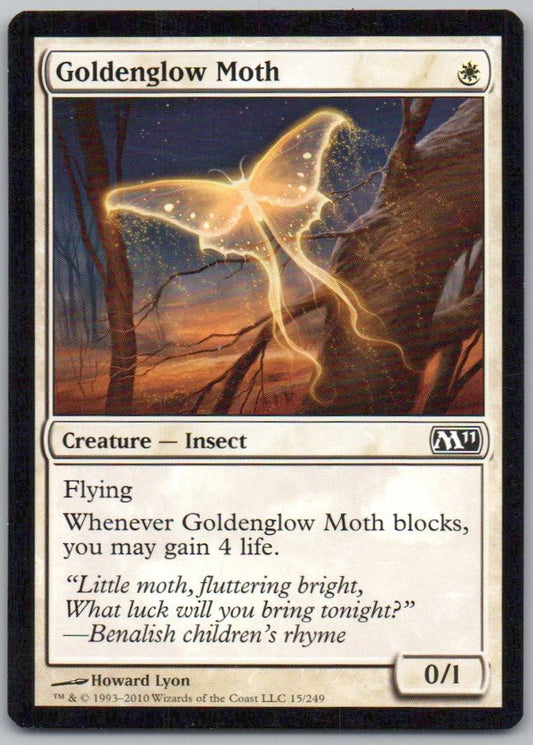 Goldenglow Moth 15 Normal Creature Card - Magic 2011