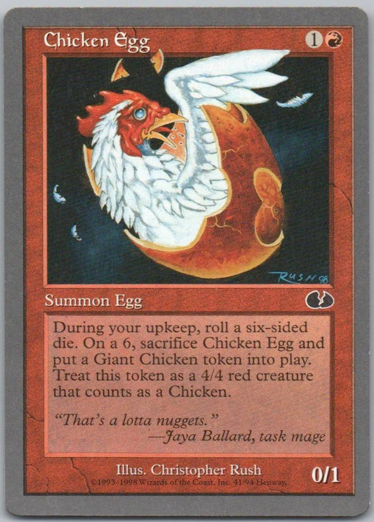 Chicken Egg 41 Normal Creature Card - Unglued