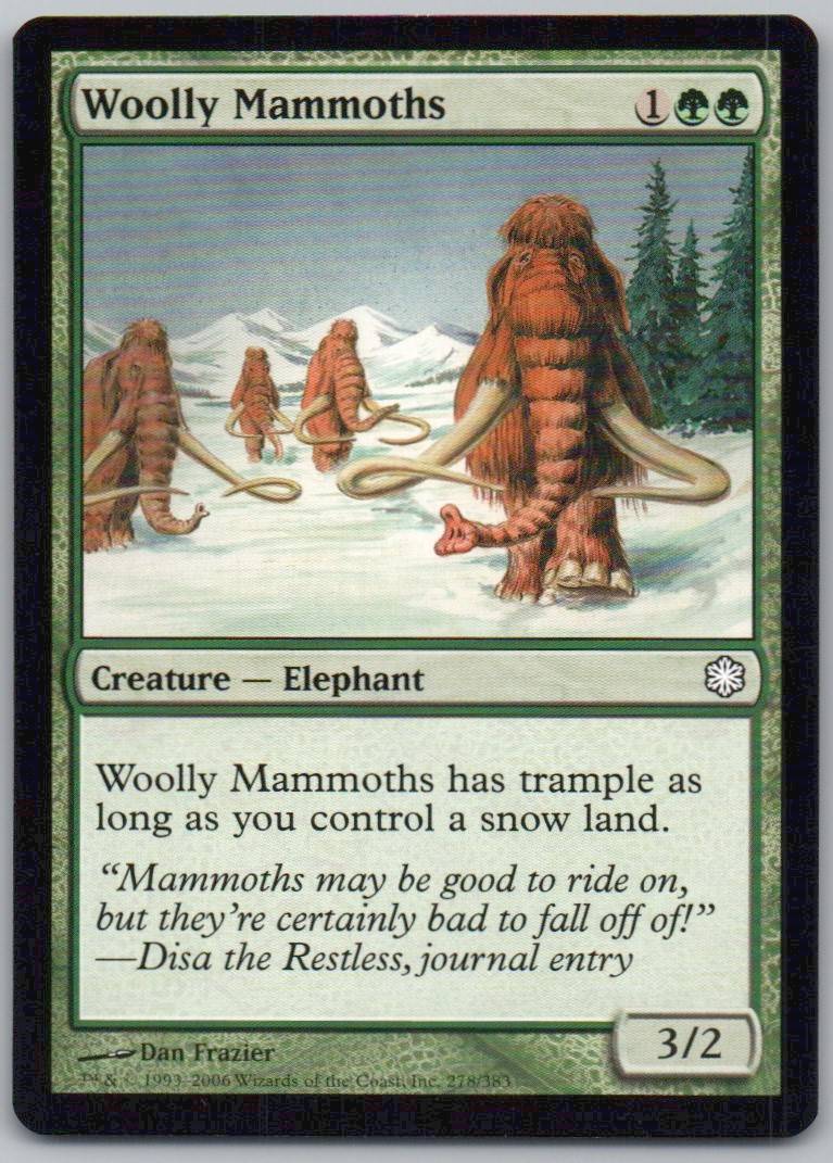 Woolly Mammoths 278 Normal Creature Card - Coldsnap Theme Deck Reprints