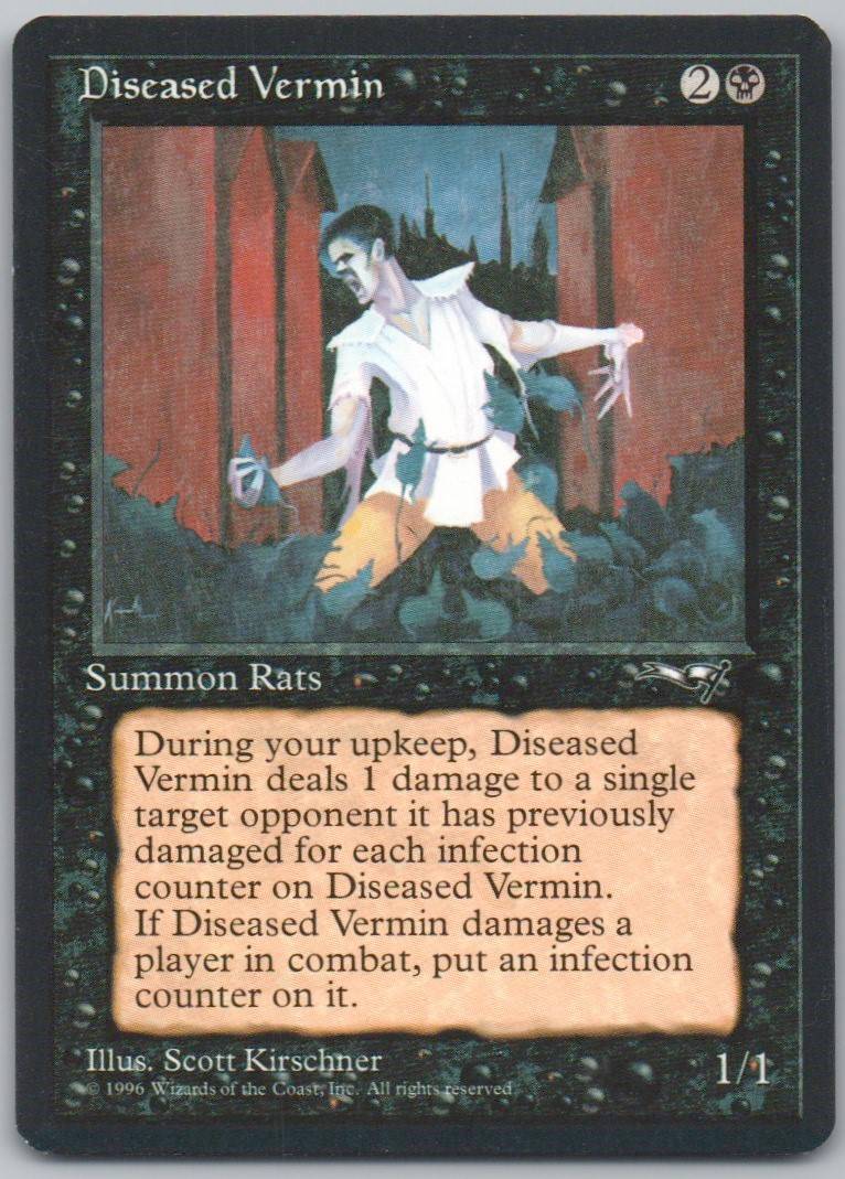 Diseased Vermin  Normal Creature Card - Alliances