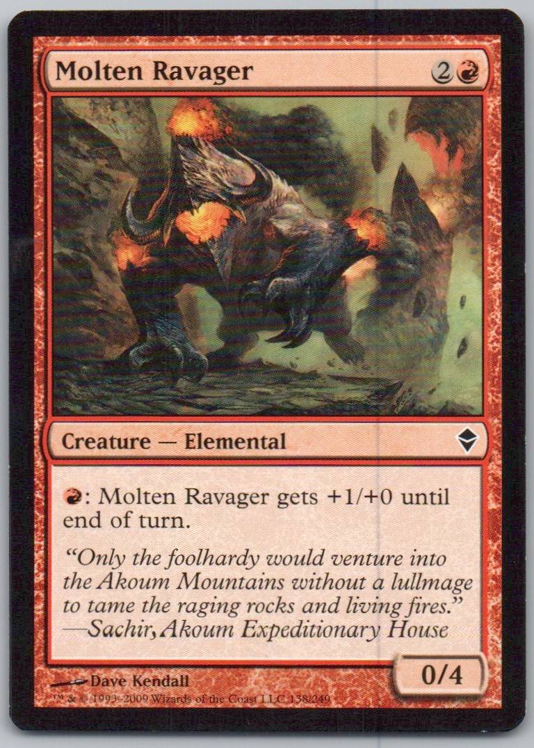 Molten Ravager 138 Normal Creature Card - Zendikar