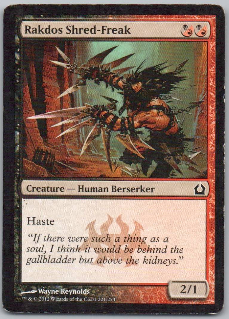 Rakdos Shred-Freak 221 Normal Creature Card - Return to Ravnica