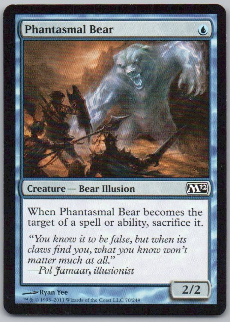 Phantasmal Bear 70 Normal Creature Card - Magic 2012