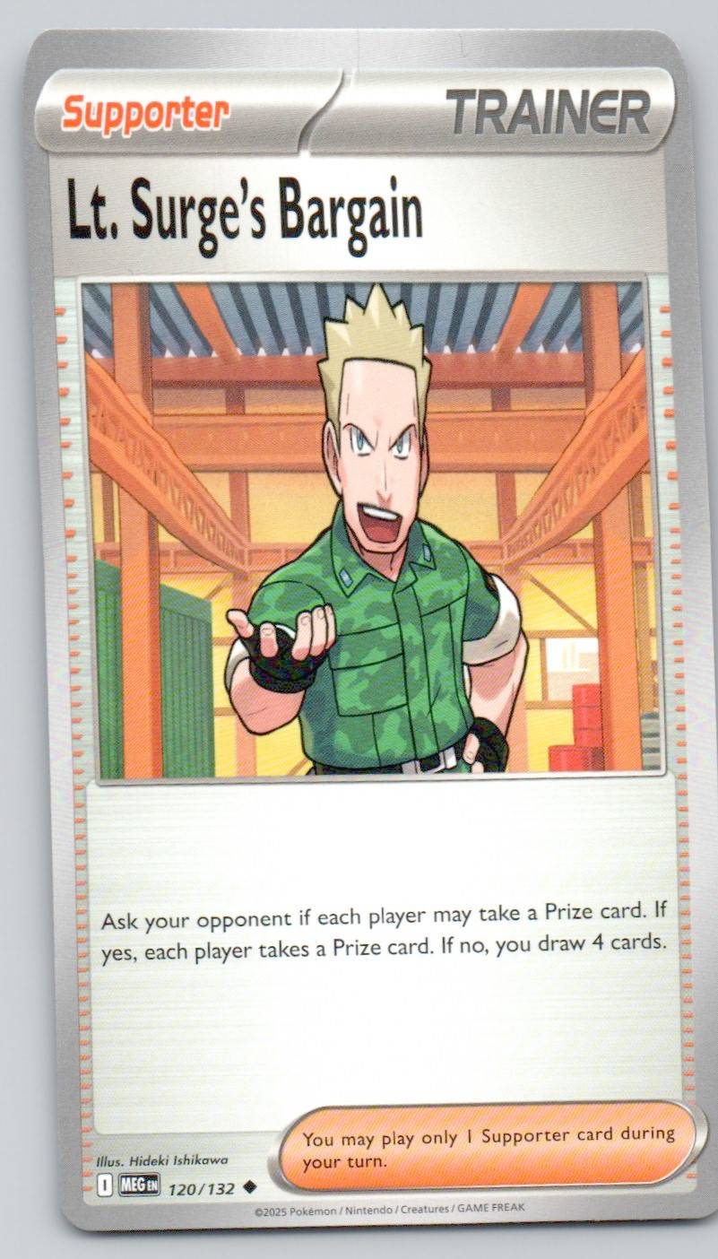 Lt. Surge's Bargain 120 NOR Card - Mega Evolution