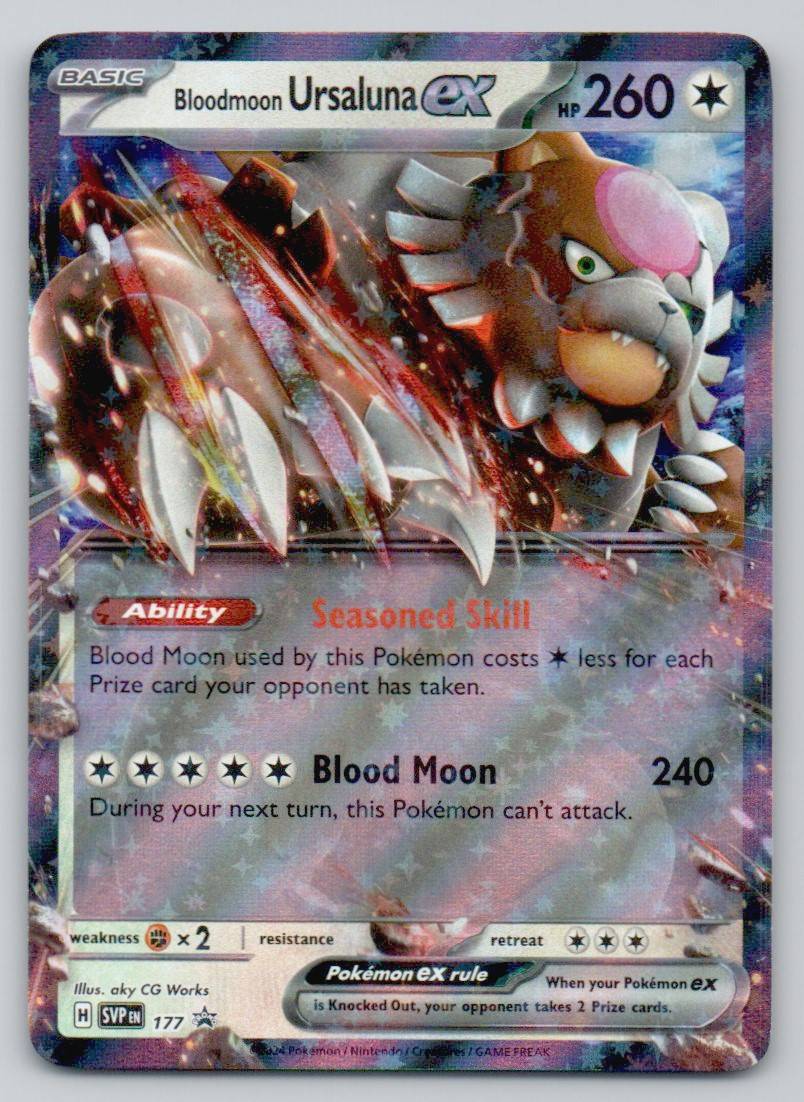 Bloodmoon Ursaluna ex 177 HOL Card - Scarlet & Violet Promo