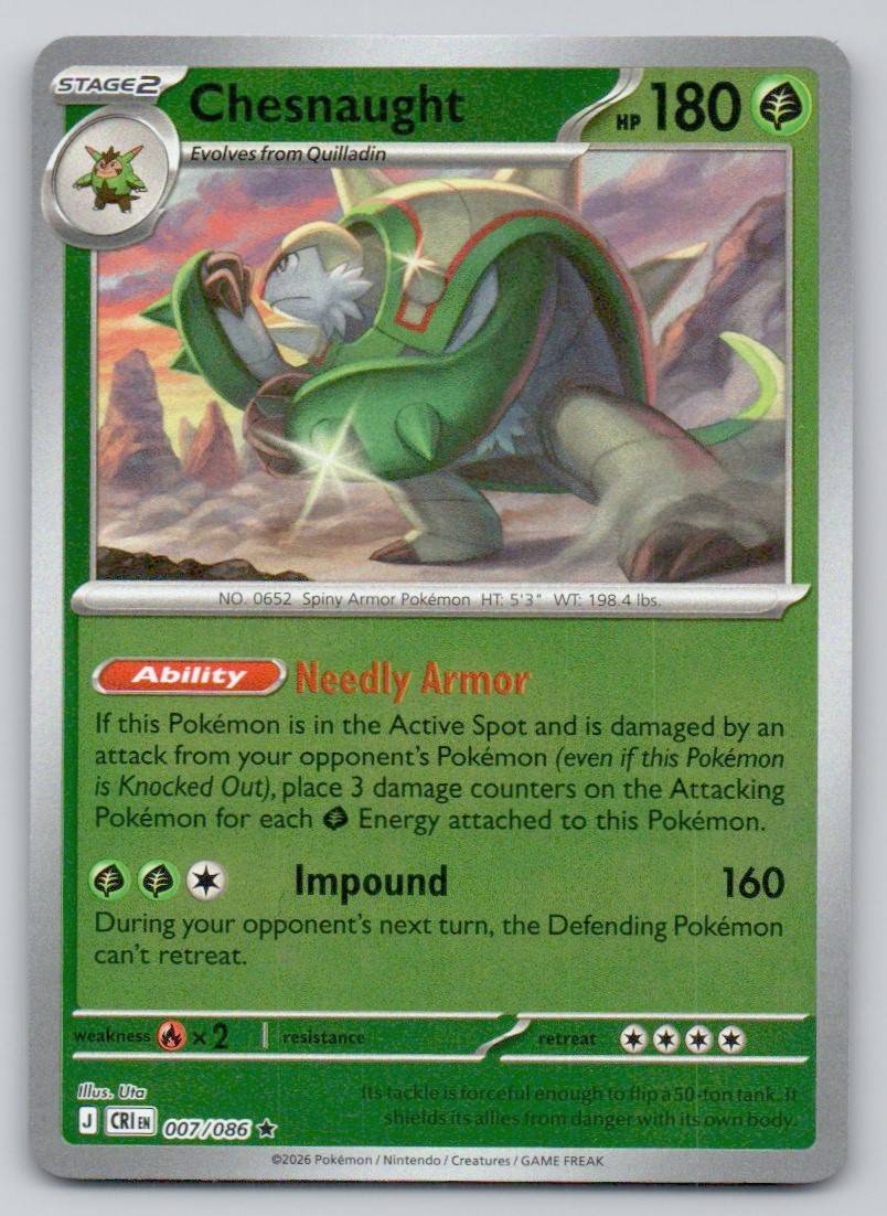 Chesnaught 007 HOL Card - ME04: Chaos Rising