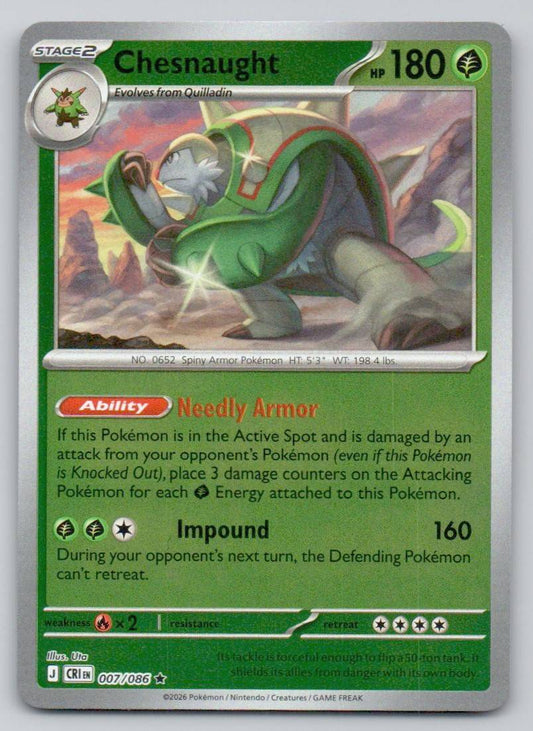 Chesnaught 007 HOL Card - ME04: Chaos Rising