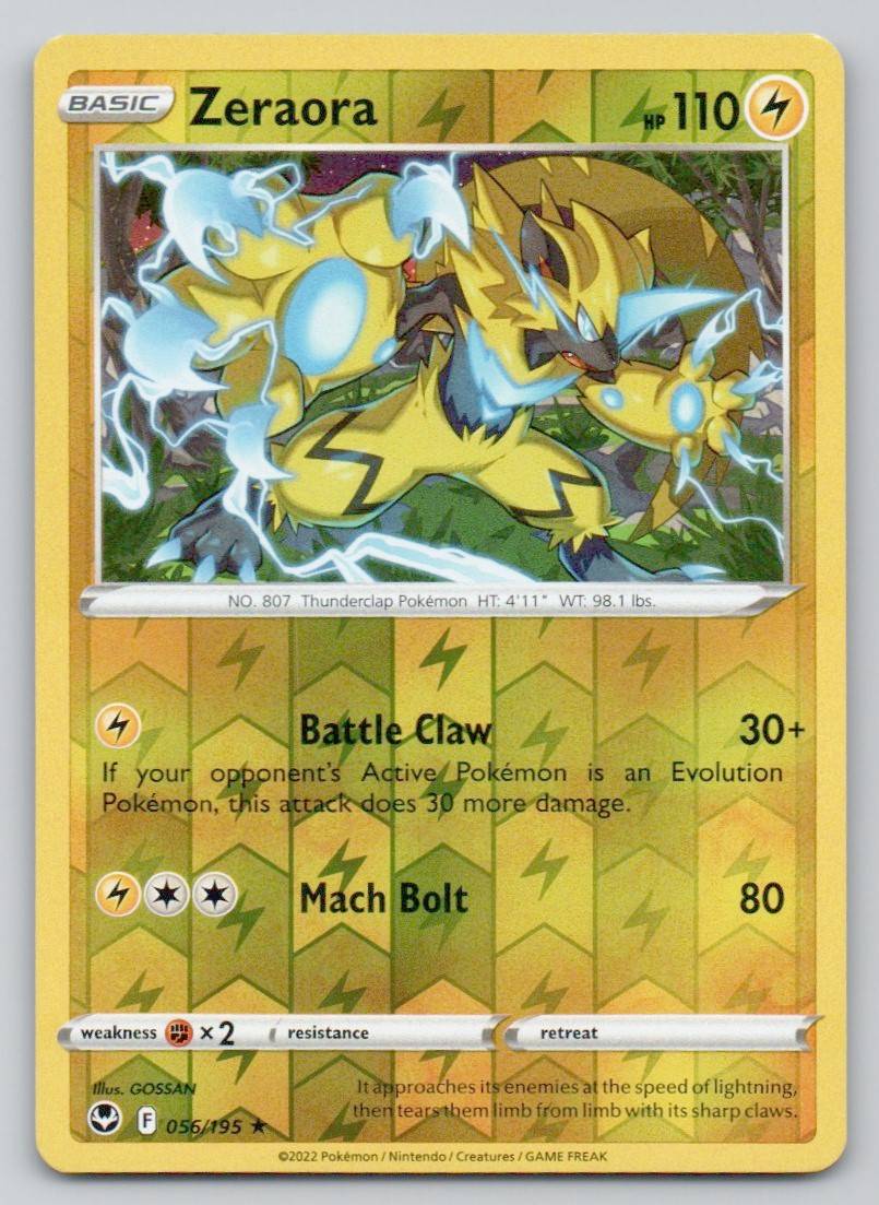 Zeraora 056 REV Card - Silver Tempest