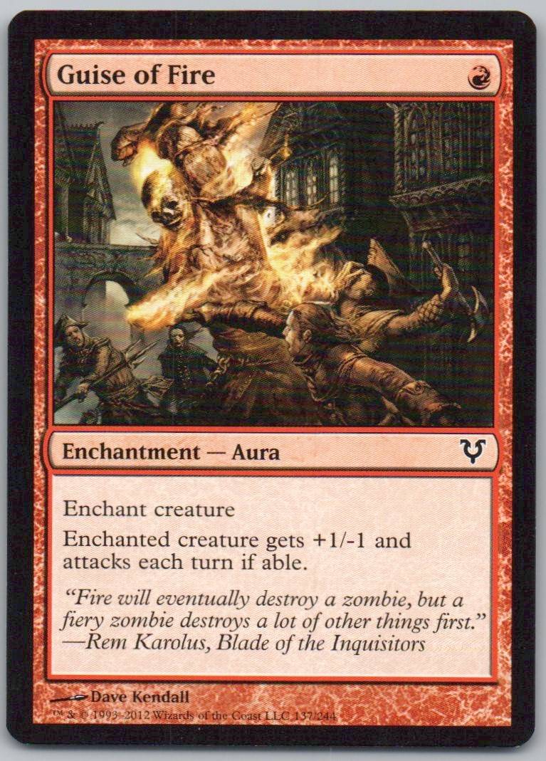 Guise of Fire 137 Normal Enchantment Card - Avacyn Restored