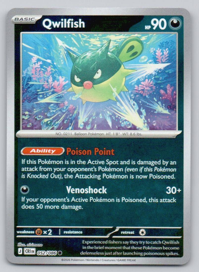 Qwilfish 052 REV Card - ME04: Chaos Rising