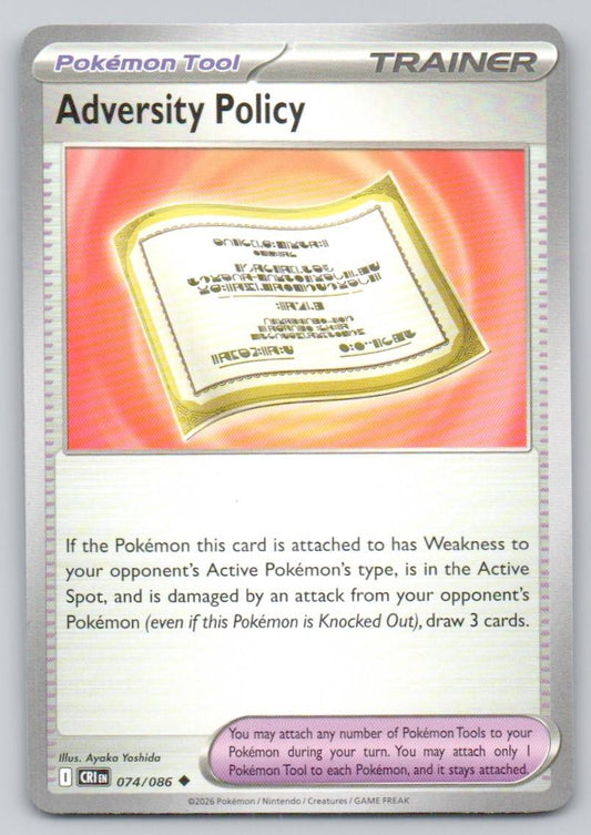 Adversity Policy 074 NOR Card - ME04: Chaos Rising