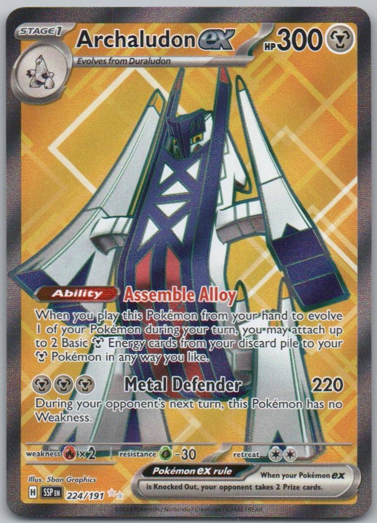 Archaludon ex 224 NOR Card - Surging Sparks