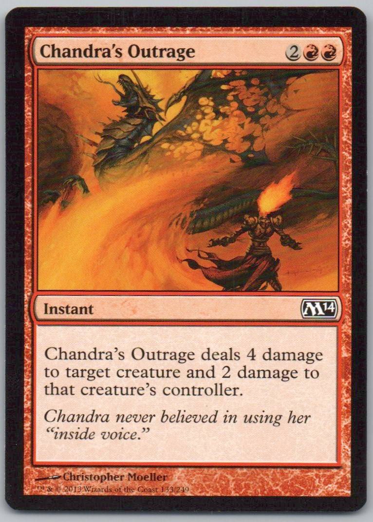 Chandra's Outrage 133 Normal Instant Card - Magic 2014