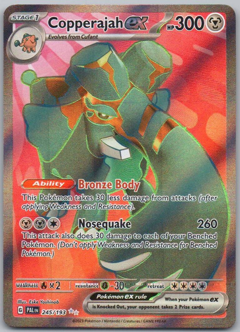 Copperajah ex 245 Holo Steel Card - Paldea Evolved