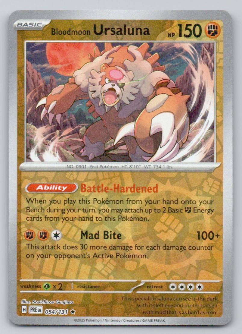 Bloodmoon Ursaluna 054 HOL Card - Prismatic Evolutions