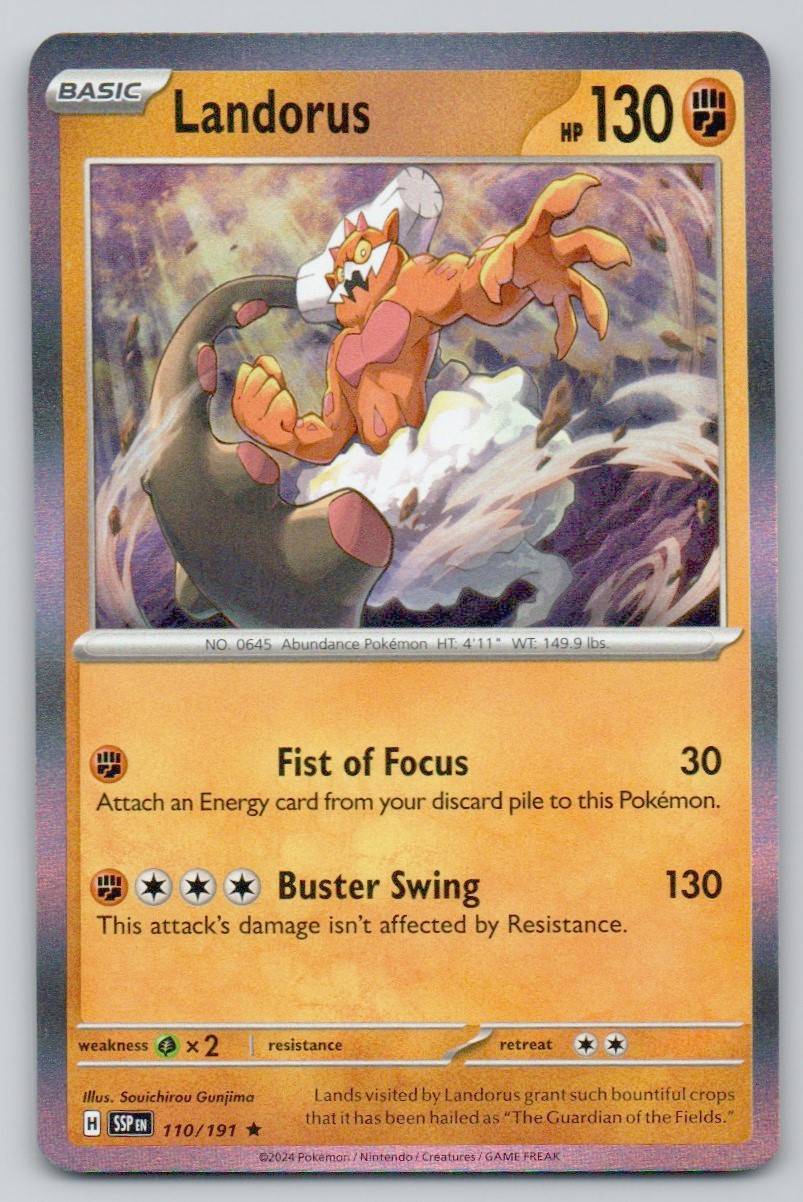Landorus 110 NOR Card - Surging Sparks
