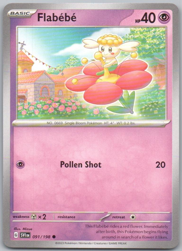 Flabebe 091 NOR Card - Scarlet & Violet
