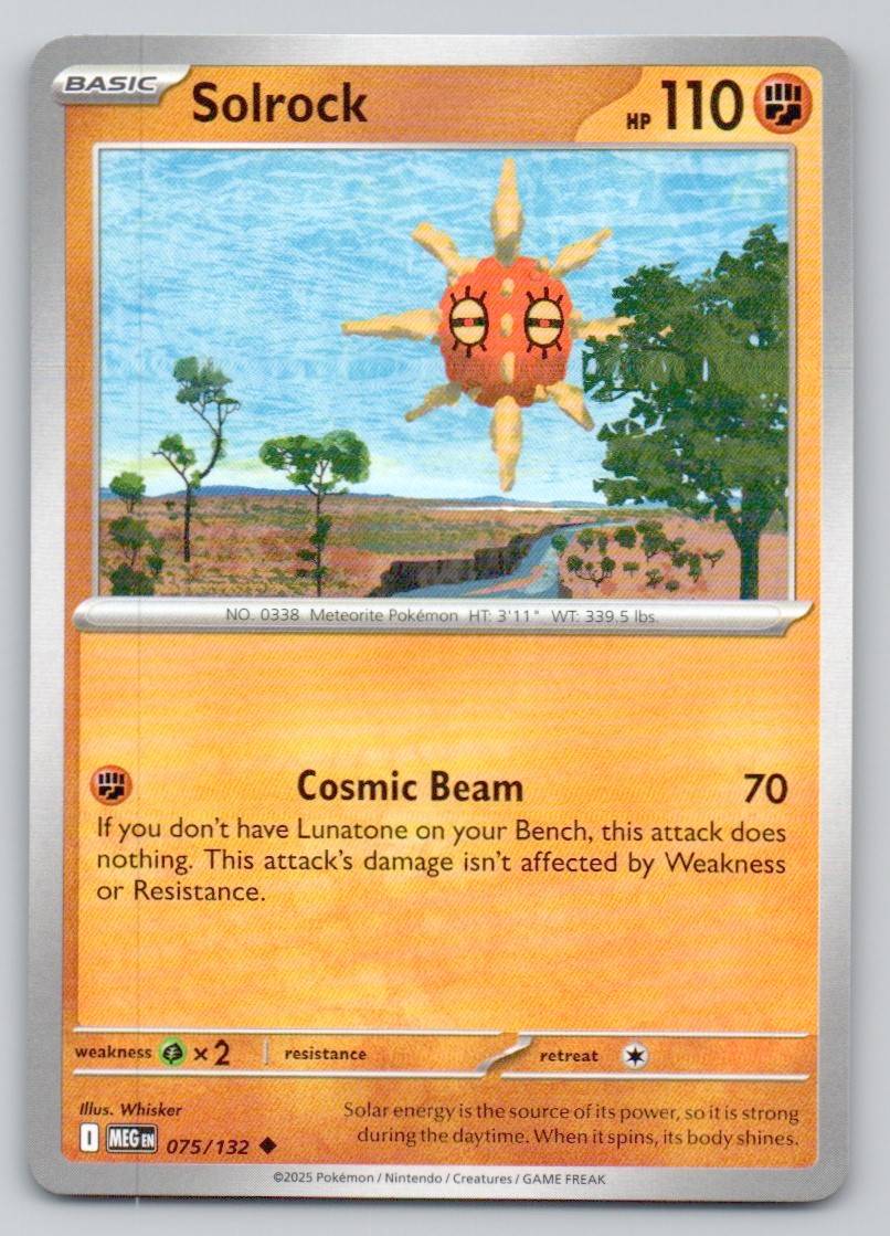 Solrock 075 NOR Card - Mega Evolution