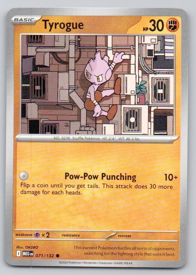 Tyrogue 071 NOR Card - Mega Evolution