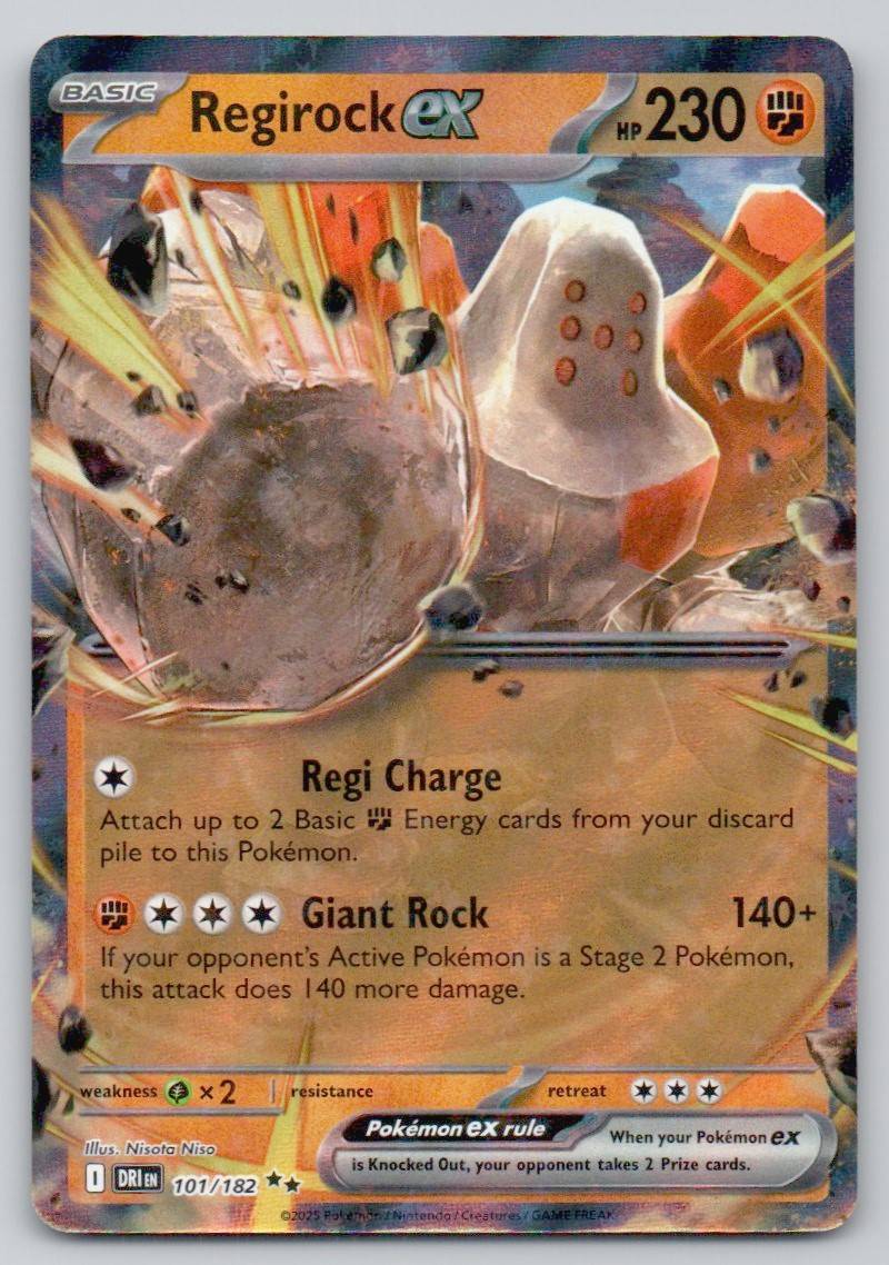 Regirock ex 101 NOR Card - Destined Rivals