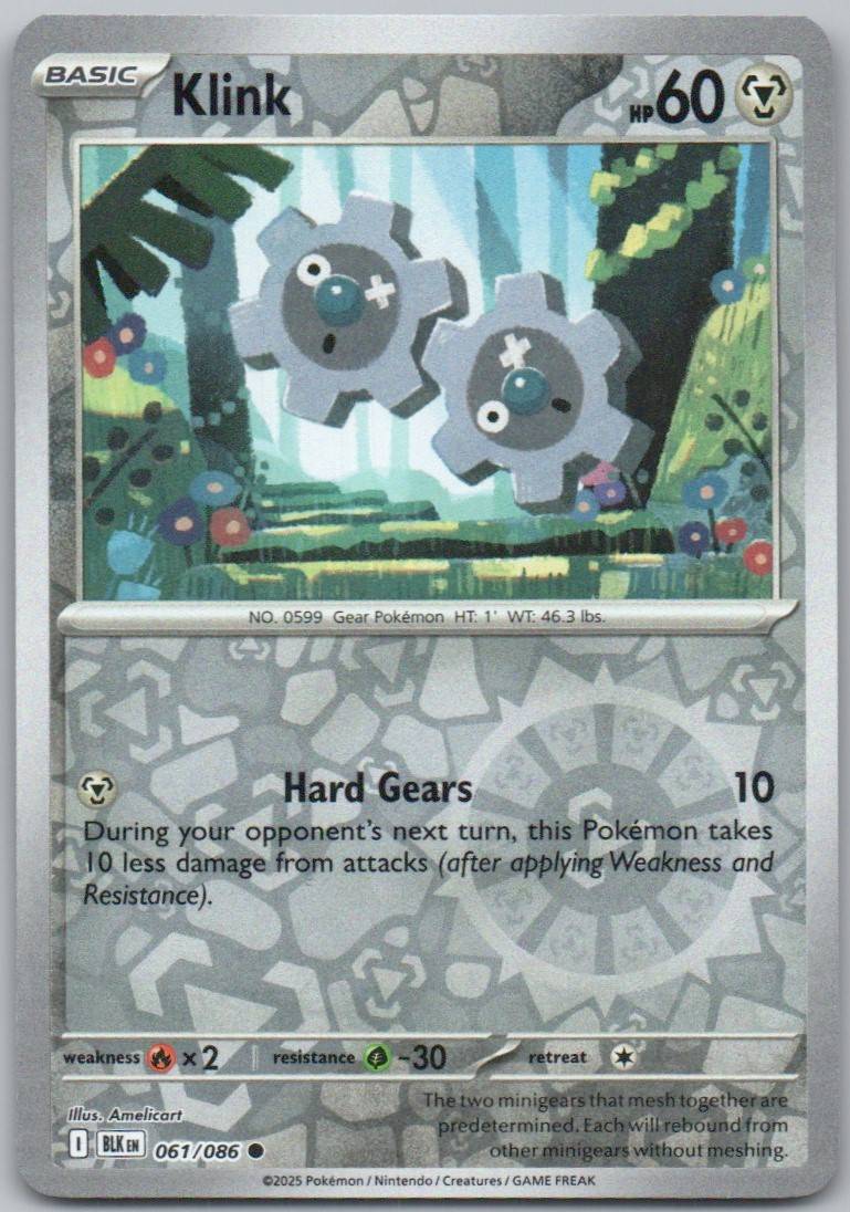 Klink 061 REV Card - Black Bolt