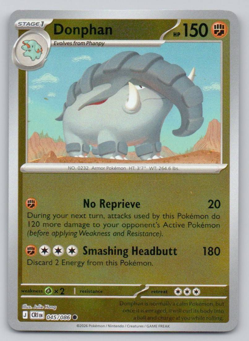 Donphan 045 REV Card - ME04: Chaos Rising