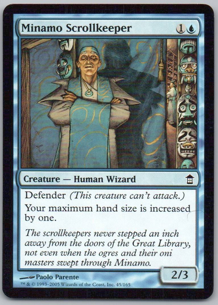 Minamo Scrollkeeper 45 Normal Creature Card - Saviors of Kamigawa