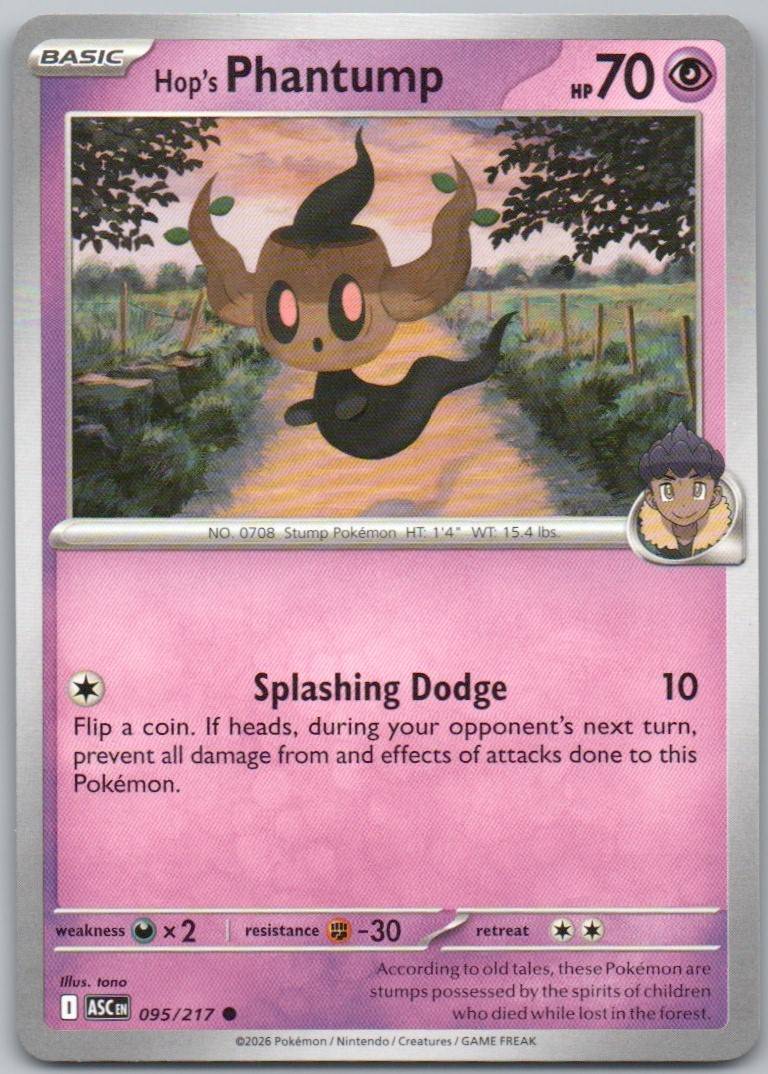 Hop's Phantump 095 NOR Card - Ascended Heroes