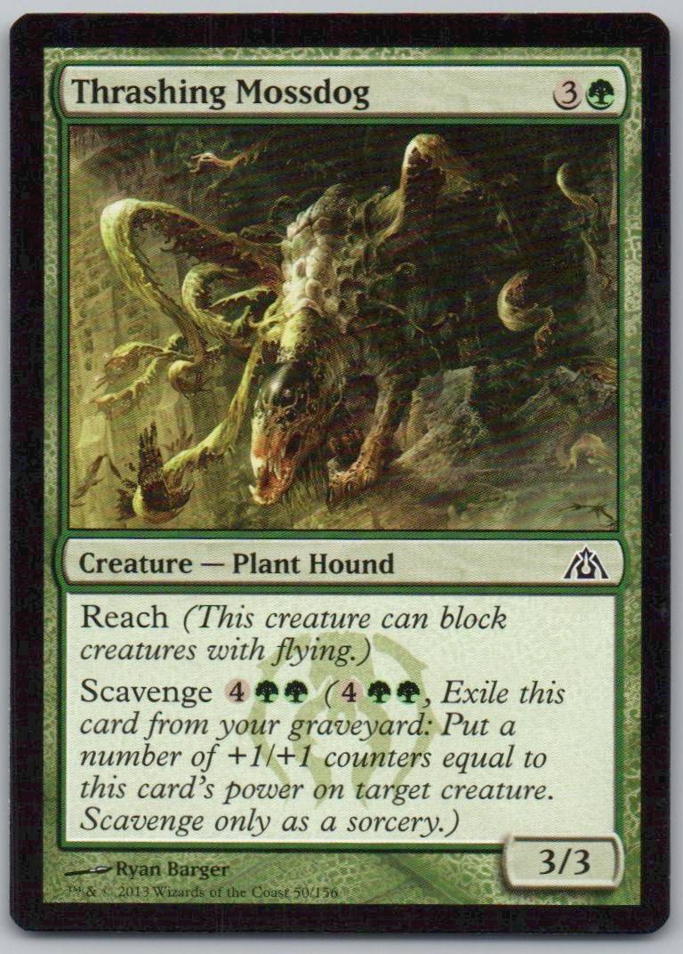 Thrashing Mossdog 50 Normal Creature Card - Dragon's Maze
