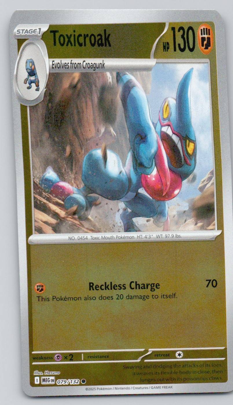 Toxicroak 079 REV Card - Mega Evolution