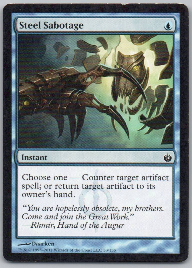 Steel Sabotage 33 Normal Instant Card - Mirrodin Besieged