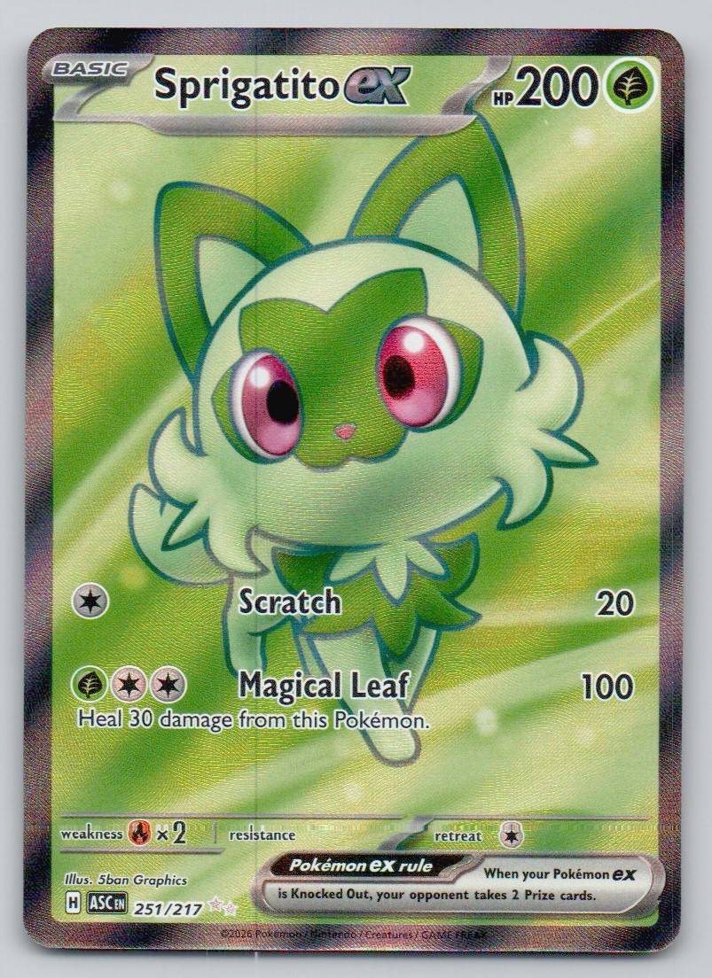 Sprigatito ex 251 NOR Card - Ascended Heroes