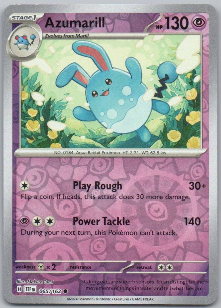 Azumarill 065 REV Card - Temporal Forces