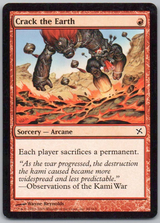 Crack the Earth 98 Normal Sorcery Card - Betrayers of Kamigawa