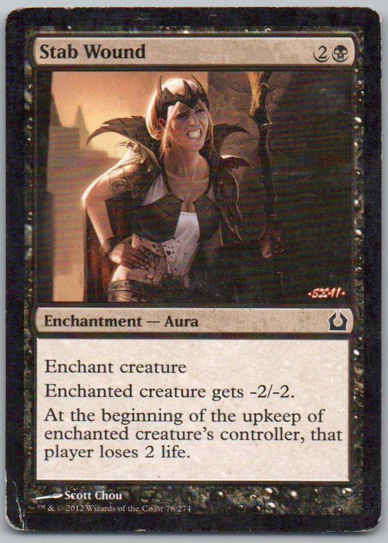 Stab Wound 78 Normal Enchantment Card - Return to Ravnica