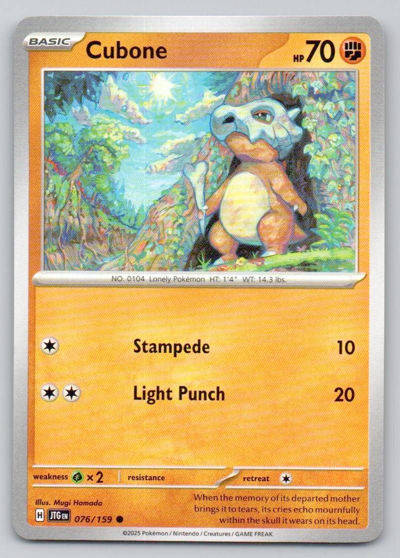 Cubone 076 NOR Card - Journey Together