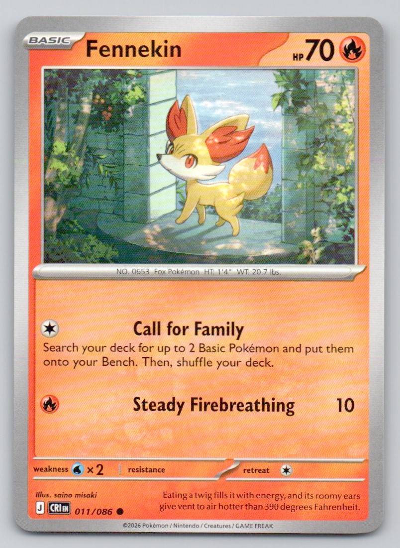 Fennekin 011 NOR Card - ME04: Chaos Rising