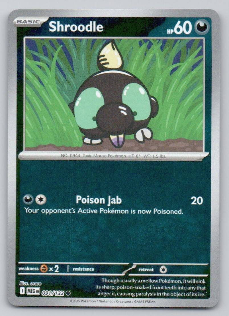 Shroodle 091 REV Card - Mega Evolution