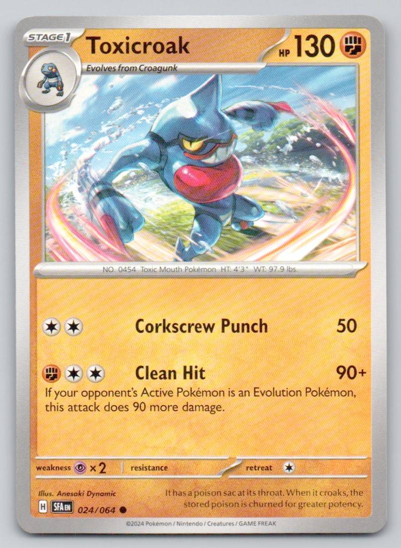 Toxicroak 024 NOR Card - Shrouded Fable