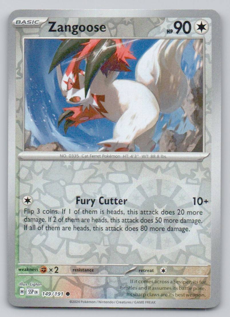 Zangoose 149 REV Card - Surging Sparks