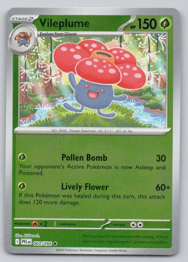Vileplume 003 REV Card - Phantasmal Flames