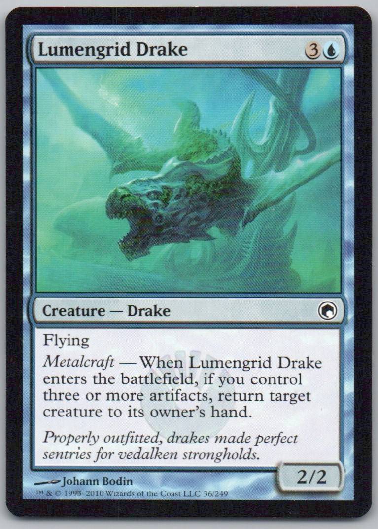 Lumengrid Drake 36 Normal Creature Card - Scars of Mirrodin
