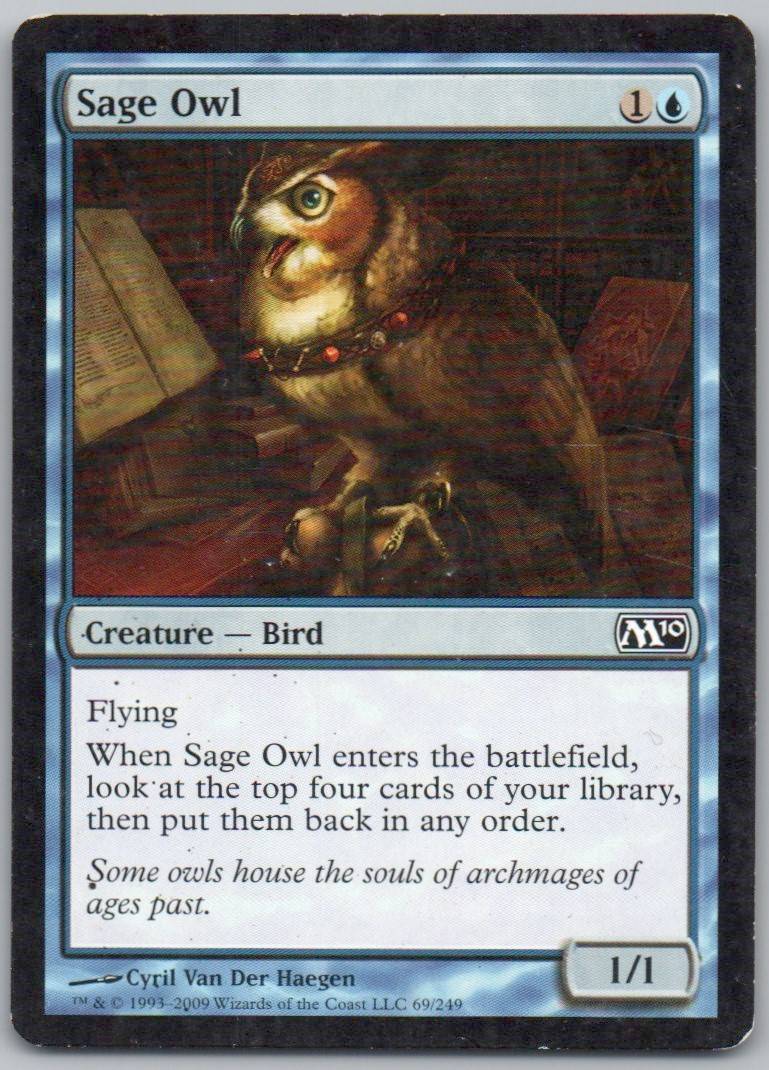 Sage Owl 69 Normal Creature Card - Magic 2010