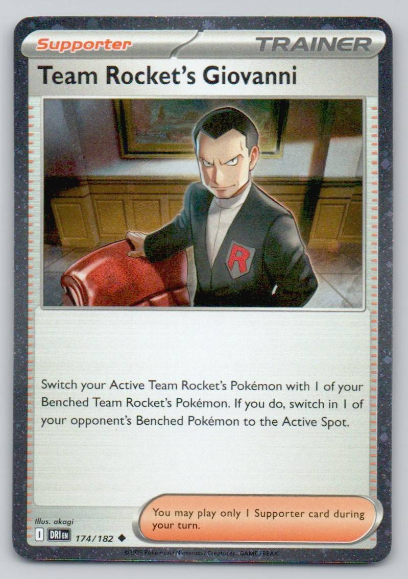 Team Rocket's Giovanni (Cosmos Holo) 174 HOL Card - Miscellaneous Cards & Products