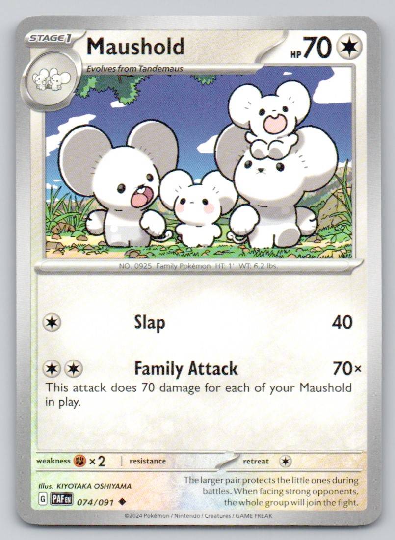 Maushold 074 NOR Card - Paldean Fates