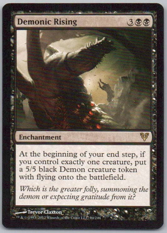 Demonic Rising 94 Normal Enchantment Card - Avacyn Restored
