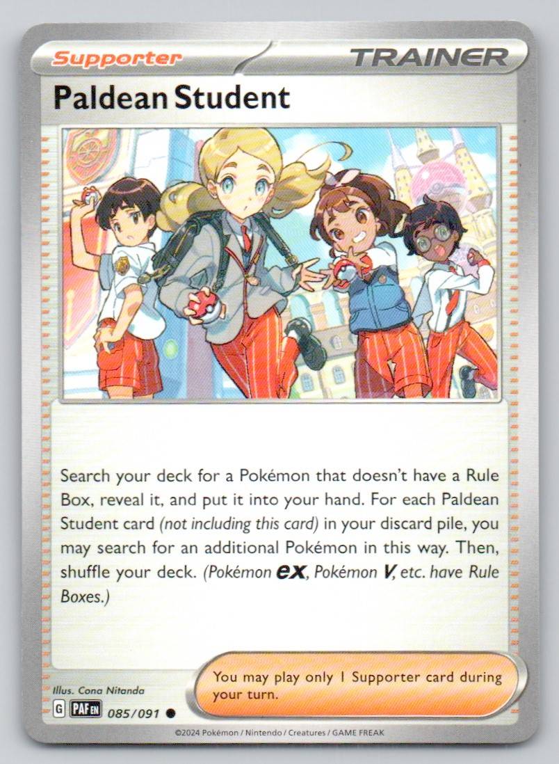 Paldean Student 085 NOR Card - Paldean Fates