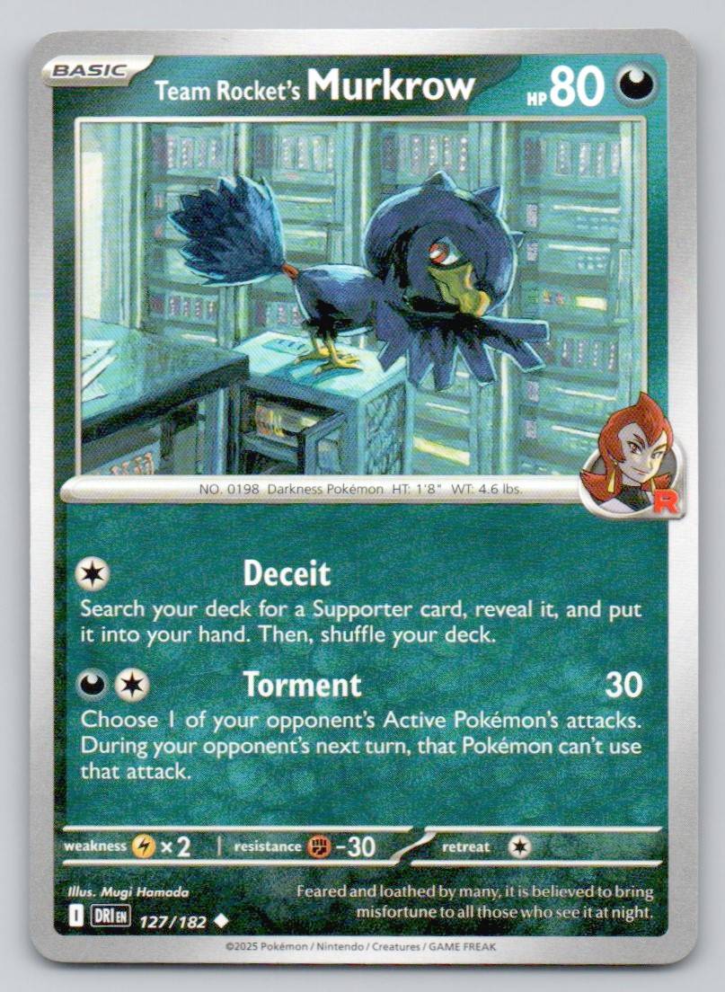 Team Rocket's Murkrow 127 NOR Card - Destined Rivals
