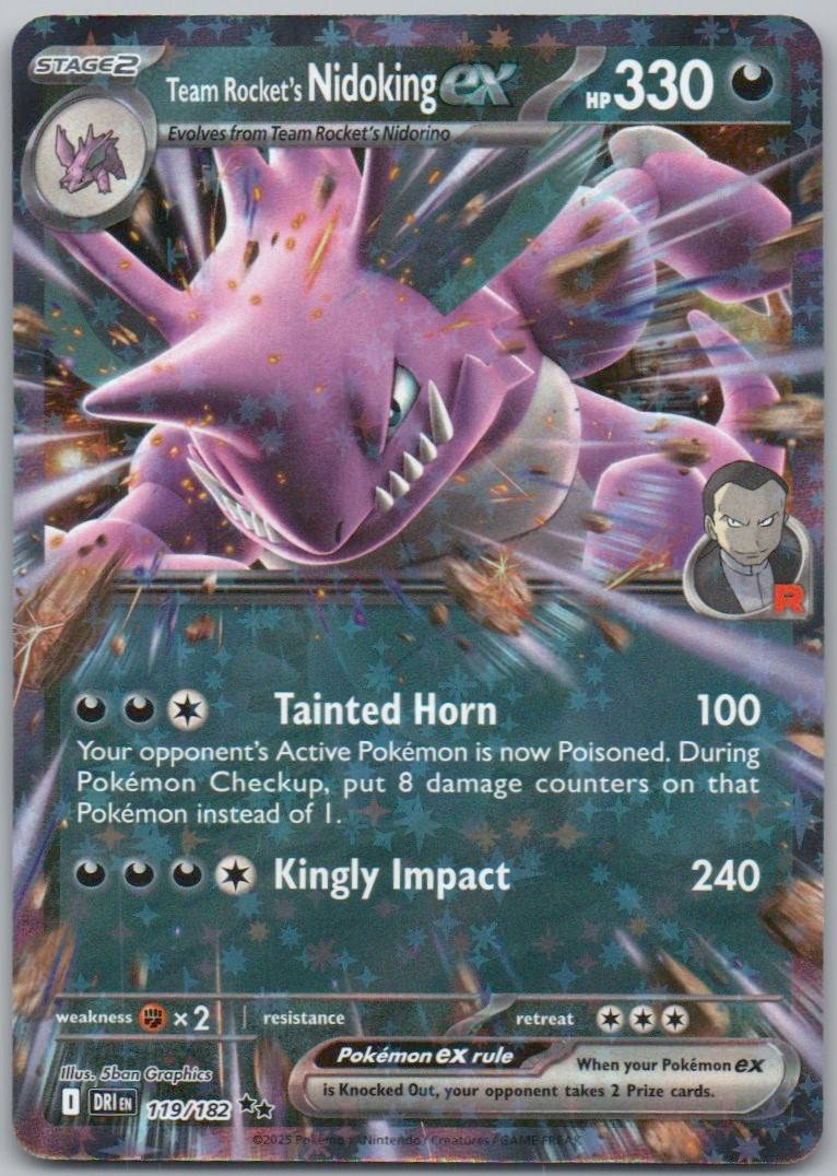 Team Rocket's Nidoking ex 119 NOR Card - Destined Rivals