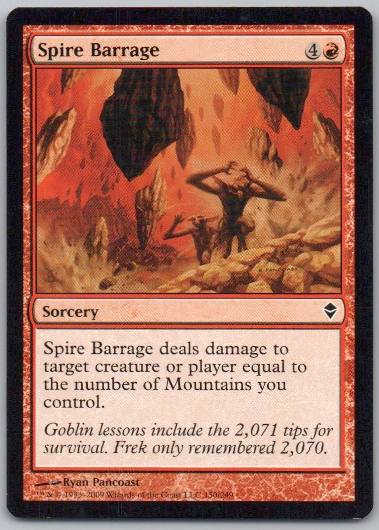 Spire Barrage 71 Normal Sorcery Card - Zendikar